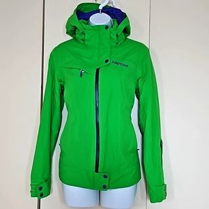 Marmot Green Jacket with Blue Accents